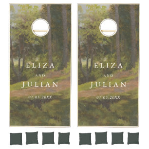Rustic Forest Elegant Wedding Cornhole Set