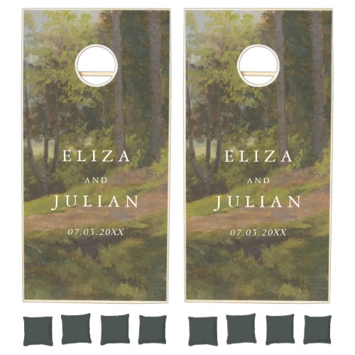 Rustic Forest Elegant Wedding Cornhole Set