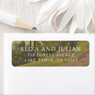 Rustic Forest Elegant Wedding Label