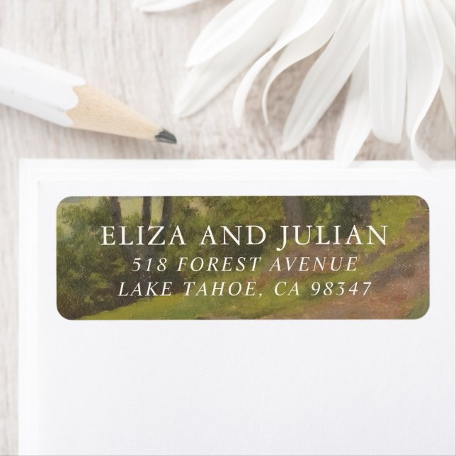 Rustic Forest Elegant Wedding Label (Insitu)
