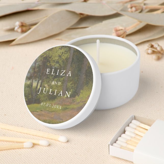 Rustic Forest Elegant Wedding Mini Candle Favors (Insitu)