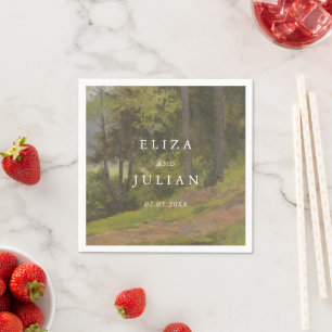 Rustic Forest Elegant Wedding Napkins