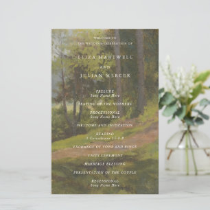 Rustic Forest Elegant Wedding Program
