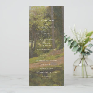 Rustic Forest Elegant Wedding Program
