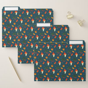 Rustic Forest Foliage Autumn Winter Berries  File Folder