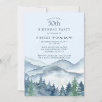 Rustic Forest Mountains 50th birthday Party