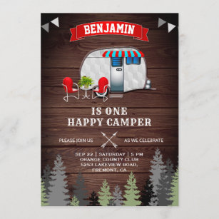 Download Happy Camper Invitations Zazzle