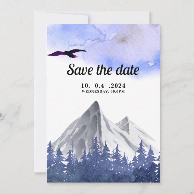 Rustic Forest Outdoor Invitation Card (Back)