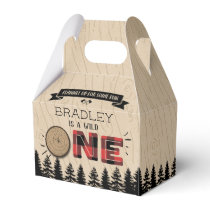 Rustic Forest Plaid Lumberjack Boys 1st Birthday Favor Boxes