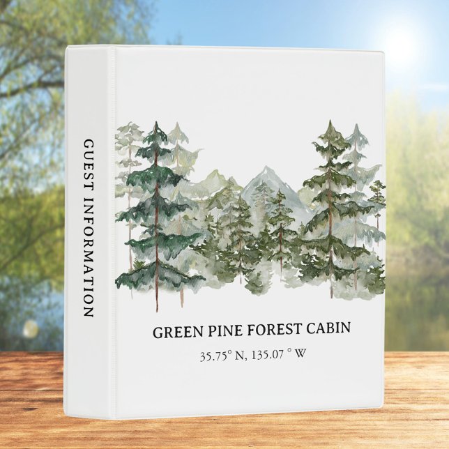 Rustic Forest Rental Vacation Guest Information Mini Binder (In situ)