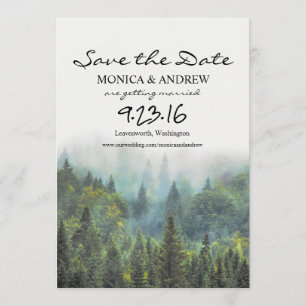 Rustic Forest Save the Date Invitation