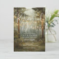 Rustic Forest String Lights Photo Rehearsal Dinner Invitation | Zazzle