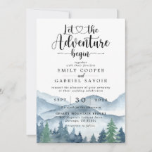 Rustic Forest Watercolor Wedding
