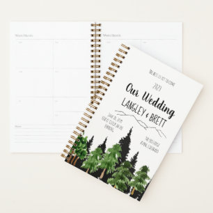 Rustic Forest Watercolor Wedding Planner