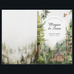 Rustic Forest Waterfall Wedding Program<br><div class="desc">Create the perfect wedding program with this romantic woodsy template. Note that the cards arrive flat, and you'll need to Fold Down the Middle to convert them to folded papers. Add your custom wording to this design by using the "Edit this design template" boxes on the right hand side of...</div>