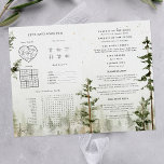 Rustic Forest Waterfall Wedding Program with Games<br><div class="desc">Create the perfect wedding program with this romantic woodsy template. Note that the cards arrive flat, and you'll need to Fold Down the Middle to convert them to folded papers. Add your custom wording to this design by using the "Edit this design template" boxes on the right hand side of...</div>