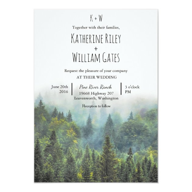 Rustic Forest Wedding Invitation