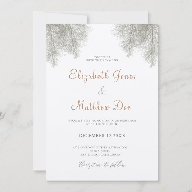 Rustic Forest Wedding Mountain Wedding Invitation (Front)