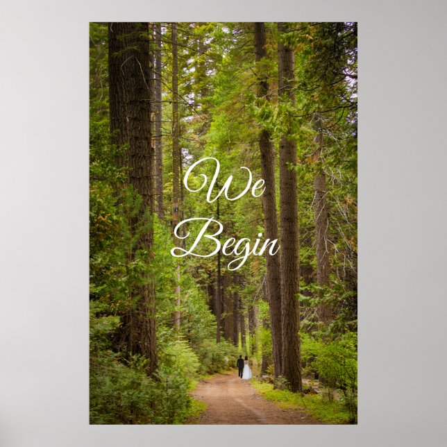 Rustic Forest Wedding Welcome Sign (Front)