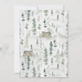Rustic Forest Woodland Baby Shower Invitation (Back)