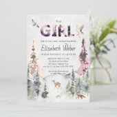 Rustic Forest Woodland Baby Shower Invitation (Standing Front)
