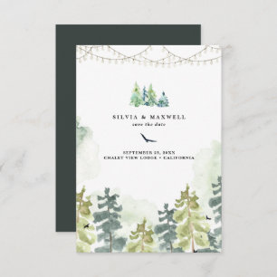Rustic Forest Woods Wedding Save the Date