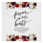 Rustic Forever In Our Hearts Memorial Sign
