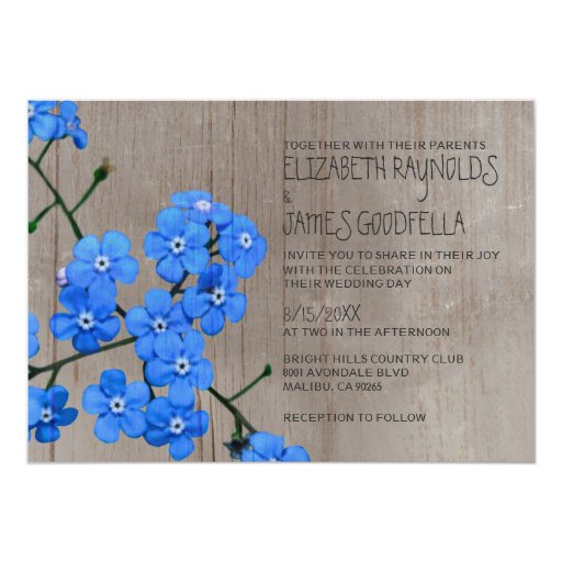 Forget Me Not Wedding Invitations 2