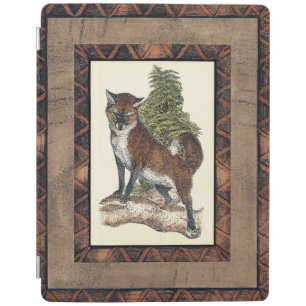 Rustic Fox Stepping on a Tree Trunk iPad Smart Cover