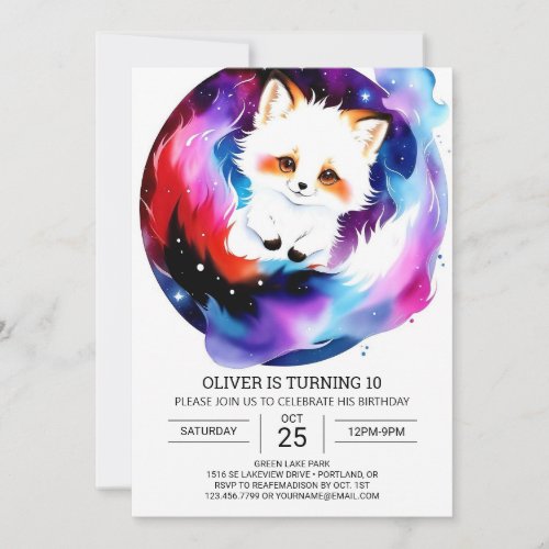 Rustic Foxes in the Forest Birthday Invitation