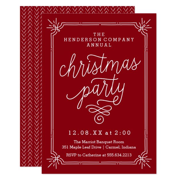 Rustic Frame Annual Christmas Party Invite