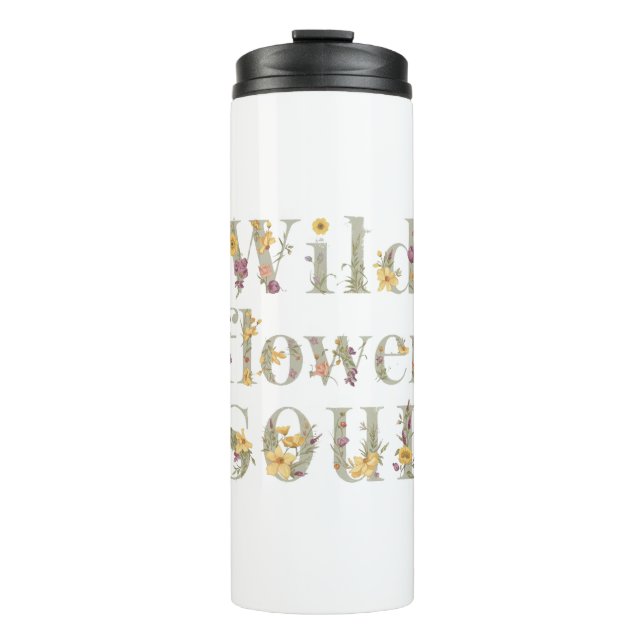 Rustic Free Spirit Botanical Typography Thermal Tumbler (Front)