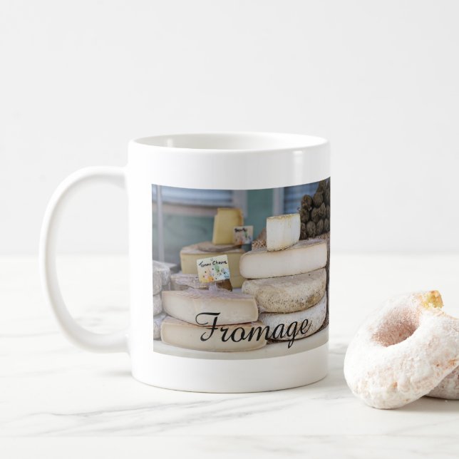 Rustic French Cheese Selection Coffee Mug (With Donut)