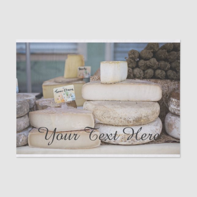 Rustic French Cheese Selection Tissue Paper (Front)