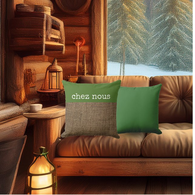 Rustic French Chez Nous Throw Pillow (Creator Uploaded)
