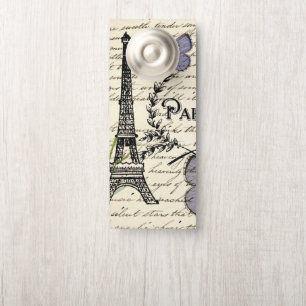 rustic french country scripts paris eiffel tower door hanger