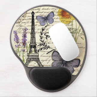 rustic french country scripts paris eiffel tower gel mouse pad
