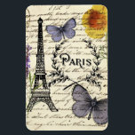rustic french country scripts paris eiffel tower magnet<br><div class="desc">rustic french country scripts paris eiffel tower home accessories. paris wedding gifts for paris lovers.</div>
