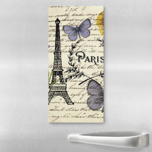 rustic french country scripts paris eiffel tower magnetic notepad