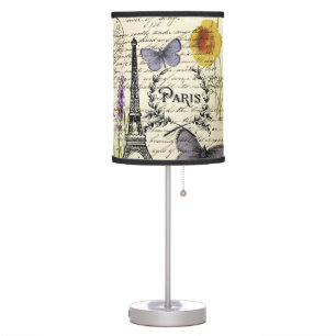 rustic french country scripts paris eiffel tower table lamp