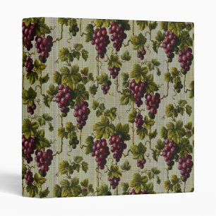 Rustic French Country Vineyard Grapevine Art 3 Ring Binder