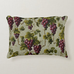 Rustic French Country Vineyard Grapevine Art Accent Pillow