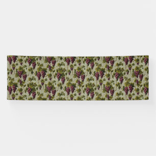 Rustic French Country Vineyard Grapevine Art Banner