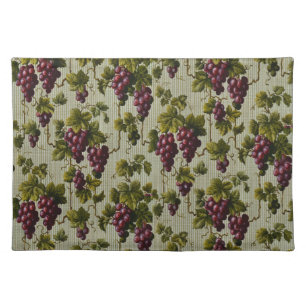 Rustic French Country Vineyard Grapevine Art Cloth Placemat