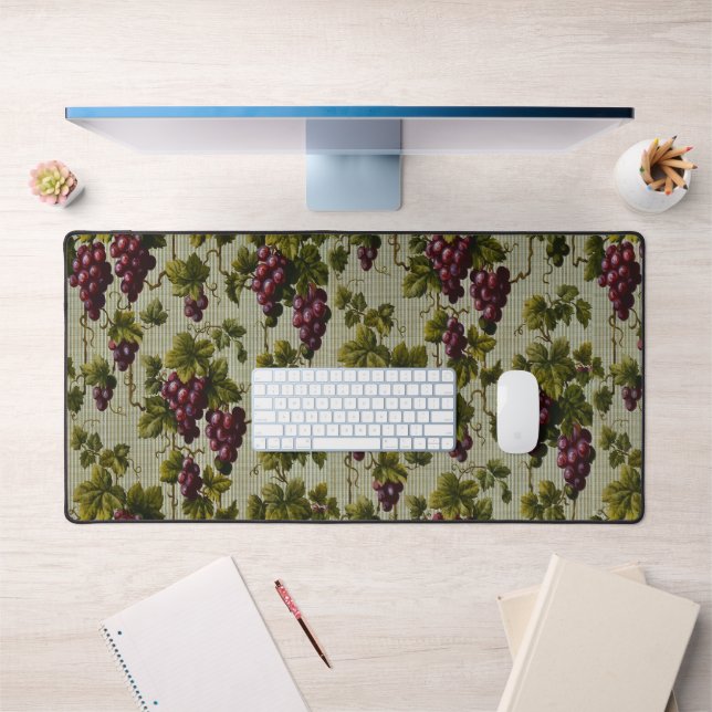 Rustic French Country Vineyard Grapevine Art Desk Mat (Office 1)