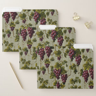 Rustic French Country Vineyard Grapevine Art File Folder