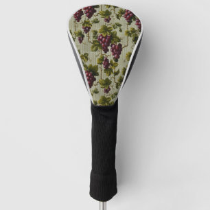 Rustic French Country Vineyard Grapevine Art Golf Head Cover