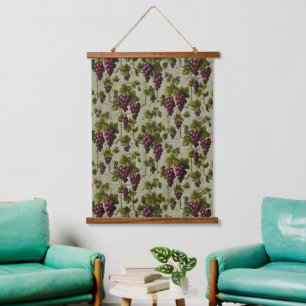 Rustic French Country Vineyard Grapevine Art Hanging Tapestry
