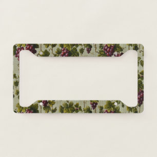 Rustic French Country Vineyard Grapevine Art License Plate Frame