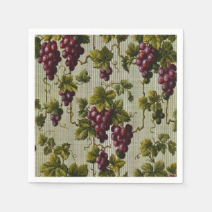 Rustic French Country Vineyard Grapevine Art Napkins